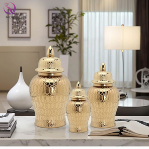 Décoration en céramique galvanisée européenne <span class=keywords><strong>de</strong></span> luxe grand pot général en céramique porcelaine artefact décoration <span class=keywords><strong>de</strong></span> vase à fleurs - Product Image 4