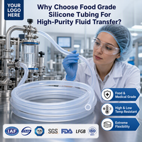 Tuyau en silicone platine transparent de qualité alimentaire haute pureté, flexible, résistant aux hautes températures, pour pompe péristaltique, vente en gros, fournisseur OEM ODM personnalisé