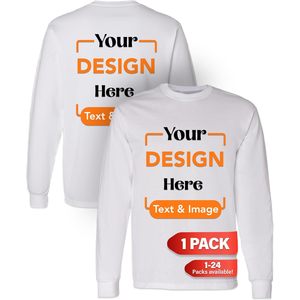Chemise à manches longues personnalisée unisexe, taille S à 5XL, manches longues, design personnalisé, chemises pour hommes, vêtements d'été - Product Image 1