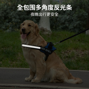 Laisse pour chien, races moyennes à grandes, Golden Retriever, Labrador, laisse de promenade pour chien, harnais, dispositif anti-explosion pour animaux de compagnie. - Product Image 2