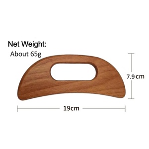Tabla de Gua Sha de madera de haya carbonizada, color oscuro con orificio <span class=keywords><strong>para</strong></span> el agarre, <span class=keywords><strong>para</strong></span> drenaje linfático y masaje anticelulítico - Product Image 6