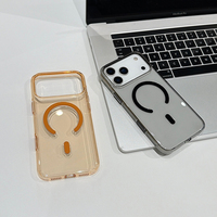 Étui de téléphone portable de luxe mince, transparent, anti-jaunissement, en PC rigide, avec chargement magnétique sans fil et antichoc pour iPhone 18 Pro Max 17 16