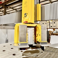 Machine de découpe de pierre CNC 5 axes avancée avec mesure automatique, alignement par caméra et système de fabrication intelligent