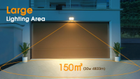 Projecteur solaire super lumineux IP65 étanche, 3 températures de couleur au choix, avec détecteur de mouvement PIR et télécommande, éclairage extérieur LED