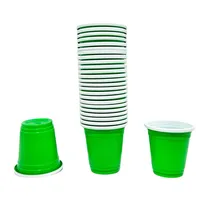2oz Mini Merah Biru Gelas Plastik Sekali Pakai Isi 50 untuk Pesta