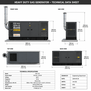 Generador Eléctrico Diésel Silencioso con Cubierta Tipo Denyo de 50kva 75kva 100kva con Motor Cummins Estadounidense, Generador de Energía de 150kva 200kva - Product Image 1