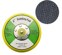 PMS 5 pouces 125mm DA tampon de polissage crochet et boucle support en plastique de voiture plaque de support crochet et boucle support