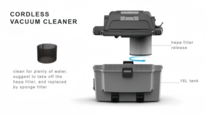 Aspirateurs sans fil humides et secs HY-WVC 2026 à succès avec fonction souffleur 200W 16L - Product Image 5