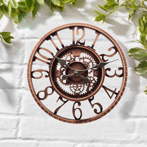 30.5cm New Design Outdoor Luxury Waterproof <strong>Garden</strong> Retro Living Room Decoration Creative Resin <strong>Large</strong> Wall <strong>Clock</strong> for Home Decor - Product Image 1