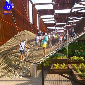 Stahl & HDPE Nylon Regenbogen-Baumspielplatz Kletterseilnetz für Außen/Innen Erweiterungspark Vergnügungsfahrt CE-Zertifiziert für Kinder - Product Image 1