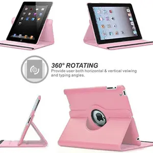 Housse en cuir PU à rabat de haute qualité pour iPad mini 6 5 4, housse rotative pour tous les modèles d'iPad, 360