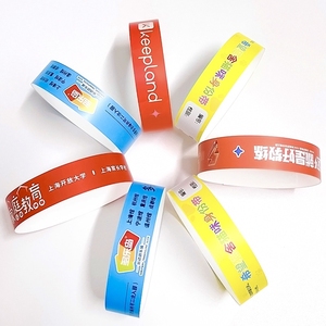 Bracelets en papier jetables personnalisables pour les lieux <span class=keywords><strong>de</strong></span> divertissement Nouveaux billets <span class=keywords><strong>de</strong></span> parc avec matériaux importés Bracelets promotionnels - Product Image 6
