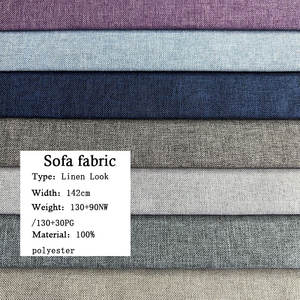 137 # 새로운 패션 저렴한 린넨 패브릭 린넨 실내 장식 소파 세트 황마 린넨 소파 패브릭 - Product Image 2