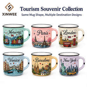 Taza de Café de Cerámica con Diseño de Barco Vikingo y Bandera, Souvenir de <span class=keywords><strong>Noruega</strong></span>, Europa, para Venta al por Mayor, Personalizable, ODM, OEM - Product Image 4