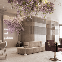Conjunto de Sofás Escandinavos para Salón, con Bañera para Pies, Decoración de Interiores, Diseño Nórdico Creativo, para Recepción, Salón de Belleza