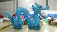 Décoration extérieure Publicité Dragon de mer gonflable Dragon chinois géant gonflable doré