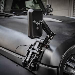 Kit cattura cofano nero in lega di alluminio <span class=keywords><strong>con</strong></span> specchietto retrovisore per Jeep Wrangler JL2018 + F2006 - Product Image 2