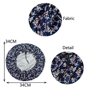 Bonnet imprimé QINGYAN, fabricant <span class=keywords><strong>professionnel</strong></span>, bonnet de nuit en satin à imprimé floral, bonnet réglable pour femmes, pour un usage quotidien - Product Image 2