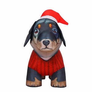 Perro inflable publicitario grande de 2m de altura <span class=keywords><strong>con</strong></span> soplador, logotipo de impresión personalizado hecho del mejor material de la fábrica inflable de China - Product Image 6