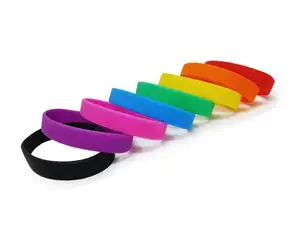 Hot Sale High Quality Cheap Multicolor Recycled Rubber Custom Wristband Silicone Bracelet