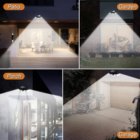 Lampe murale solaire extérieure IP54 étanche, projecteur LED avec panneau solaire, blanc chaud, pour jardin
