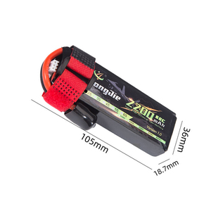 Bateria de Polímero de Fosfato de Lítio Recarregável 7.4V 2200mAh 2S 60C com Alta Taxa de Descarga para Modelos RC e Projetos DIY - Product Image 1