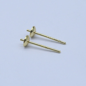 Épingles à bijoux en cuivre en forme de croix pour la fabrication de boucles d'oreilles, plaquées, antidérapantes, pour la pose de perles 114 - Product Image 2