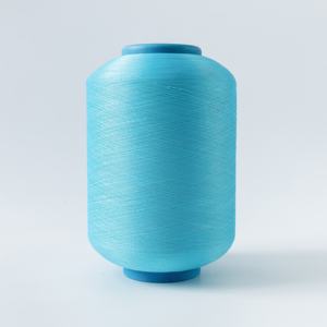 เส้นด้ายโพลีเอสเตอร์เคลือบสแปนเด็กซ์แบบแกนเดี่ยว ย้อมสีหลากหลายเฉดสี รุ่น 2075 3075 4075 SCY สำหรับถักและทอถุงเท้า - Product Image 1