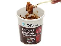 O'Food Instant BBQ Tokpokki 105g – Gâteau de riz coréen savoureux et fumé en coupelle, repas rapide, collation, vente en gros, emballage carton 2026