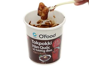 O'Food Tokpokki Instantáneo BBQ 105g, Pastel de Arroz Coreano Ahumado y Sabroso en Vaso, Comida Rápida, Snack, Venta al por Mayor, Empaque en Cartón 2026 - Product Image 3