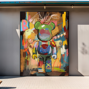 Peinture au spray pop <span class=keywords><strong>art</strong></span> graffiti moderne populaire sur panneau en porcelaine cristalline encadré avec encre écologique, taille personnalisée, décoration - Product Image 1