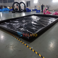 Tapis de sol de lavage Mobile tapis de lavage de voiture gonflable nettoyage Garage tapis de confinement de sol collecteur d'eau gonflable piscine
