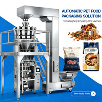 Machine d'emballage automatique de haute qualité pour aliments pour animaux de compagnie, machine d'emballage de croquettes pour animaux de compagnie, machine d'emballage de viande lyophilisée pour chiens