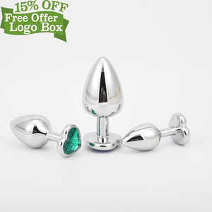 Boîte personnalisée gratuite - Plug anal en acier inoxydable à succès, perle de cristal, plug anal pour femmes et hommes, stimulation <span class=keywords><strong>sexuelle</strong></span> - Product Image 4