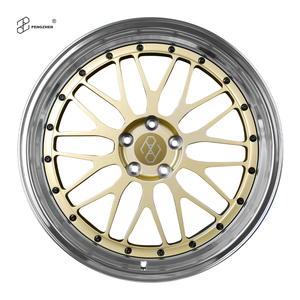 Pengzhen ล้อแม็กแบบ2ชิ้นสีทอง<span class=keywords><strong>18</strong></span> 19 20 21นิ้ว5X120 5X112 5X130 5x108สำหรับ BMW G30 G20 Porsche 992 - Product Image 1