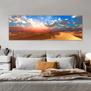 Peinture artistique <span class=keywords><strong>de</strong></span> <span class=keywords><strong>paysage</strong></span> panoramique, oasis, désert sablonneux, <span class=keywords><strong>coucher</strong></span> <span class=keywords><strong>de</strong></span> <span class=keywords><strong>soleil</strong></span>, sable, affiches et impressions, art mural, images pour la décoration <span class=keywords><strong>de</strong></span> la maison - Product Image 6