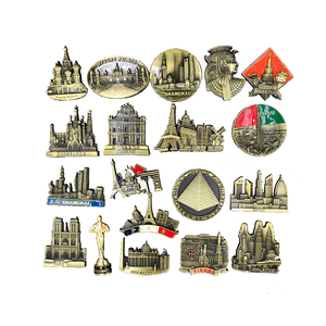 Adesivo per frigorifero in metallo 3D di alta qualità diversi paesi di architettura di <span class=keywords><strong>città</strong></span> di viaggio magneti per frigo in metallo prodotto artigianale - Product Image 1