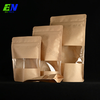 Sac en papier kraft recyclable de qualité alimentaire pour l'emballage de café en grains, de noix, de thé et de céréales pour le petit-déjeuner