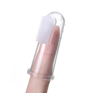 Cepillo de dientes para bebé, limpiador bucal, cepillo de silicona para la lengua, portátil, transparente, BK910 - Product Image 2
