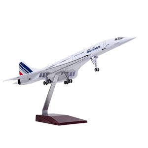 Modèle d'avion réduit en résine moulée sous pression, Concorde supersonique d'<span class=keywords><strong>Air</strong></span> <span class=keywords><strong>France</strong></span>, échelle 1/125, 50 cm, réaliste, avec trains d'atterrissage, pour Noël et la remise des diplômes - Product Image 1