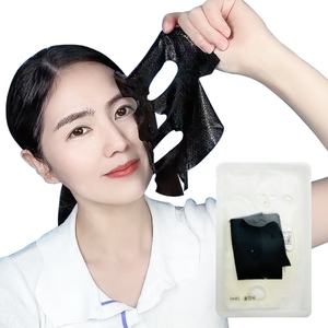 Masker Wajah <span class=keywords><strong>Graphene</strong></span> hitam kosmetik kecantikan warna hitam masker wajah serat lembar Oem pembersih pori-pori kain hitam <span class=keywords><strong>Graphene</strong></span> Masker - Product Image 5