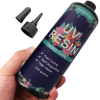 Résine UV Cristal Clair Type Dur Colle 200g Résine Époxy Outil Kit UV Ultraviolet Solaire Durcissement Résine Activée par la Lumière du Soleil pour Coulée