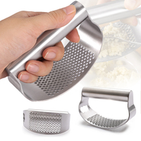 Accueil Gadgets de cuisine Outil innovant manuel 430 en acier inoxydable 2 en 1 ensemble de presses à écraser l'ail
