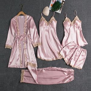 Nuevas almohadillas para el pecho de pijama, talla grande europea y americana, doradas, florales, de cinco piezas para mujer - Product Image 2