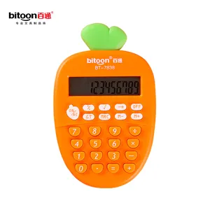 Promosi Ramah Lingkungan Lucu Wortel Kalkulator Digit Sentuh 12 Digit Tampilan Layar LCD untuk Penggunaan Kantor Siswa