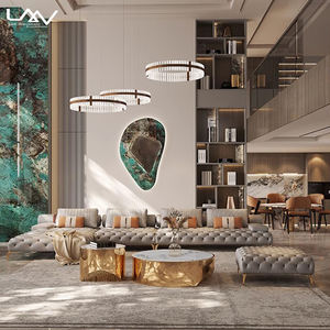 Ý cao cấp 1 2 3 chỗ ngồi sang trọng sofa khách sạn biệt thự phòng khách da bọc sofa bộ đồ nội thất - Product Image 5