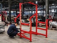 Station de musculation complète en acier avec rack à squats, station de traction, rangement pour haltères et poids libres, équipement de fitness pour entraînement de force à domicile