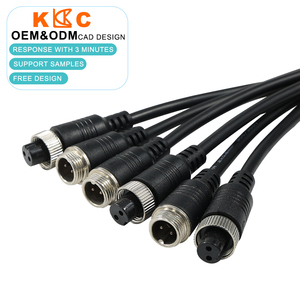 GX12 Aviation Plug Cable, Male Female Extension <b>Wire</b>, Waterproof Connector, Car Monitor <b>Camera</b> Use - Product Image 3