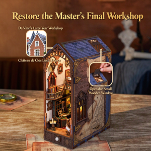 Monta el libro, construye el modelo de cabina DIY inspirado en la imaginación de Da Vinci, y usa bloques de construcción como juguetes de rompecabezas. - Product Image 1