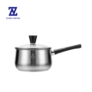 Zhenneng <span class=keywords><strong>Casserole</strong></span> à lait en acier inoxydable 304 de 16 cm, compatible <span class=keywords><strong>induction</strong></span>, avec couvercle métallique, finition poli miroir pour cuisine domestique - Product Image 5